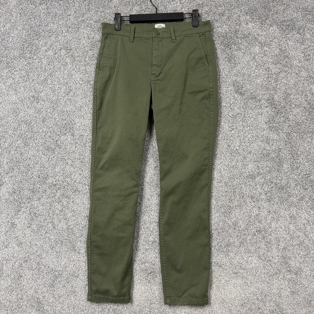 J. Crew Pants Womens 27T Green Chino Slim Tapered Stretch Office Casual Workwear